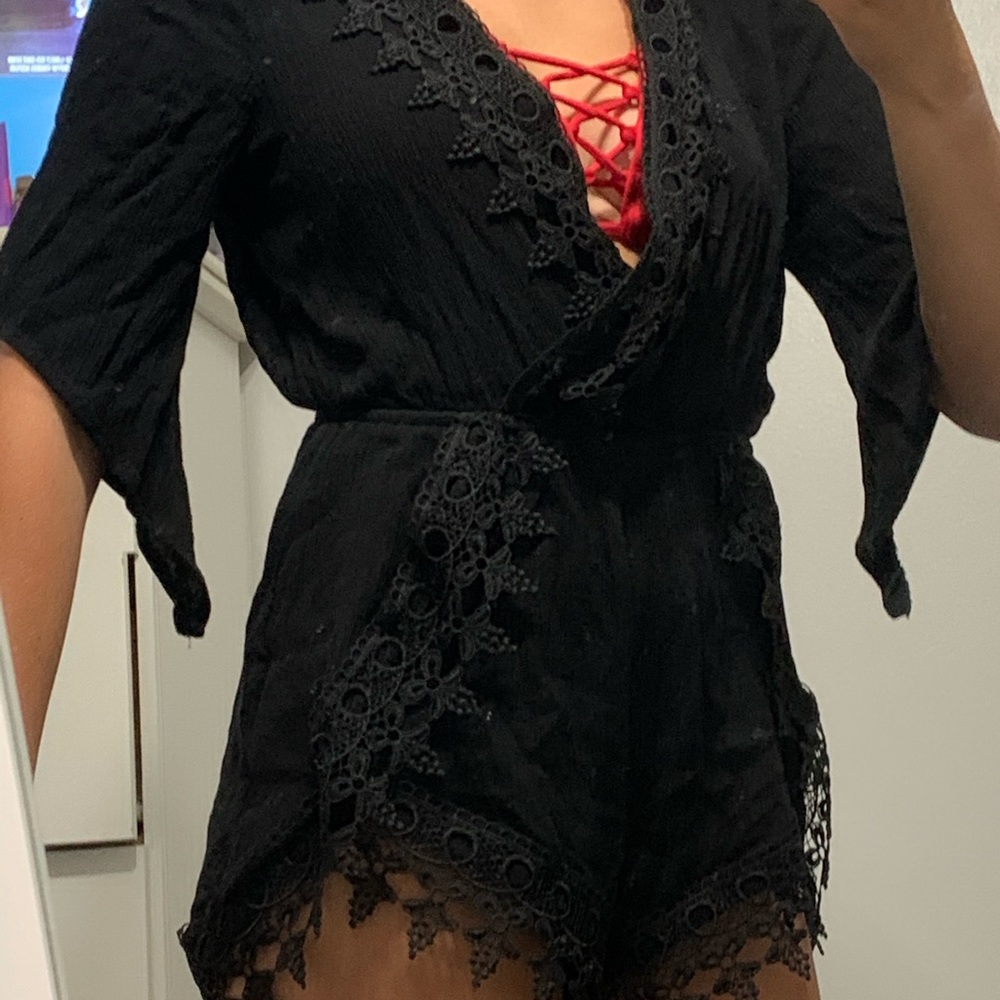 Romper bathing suit cover up
